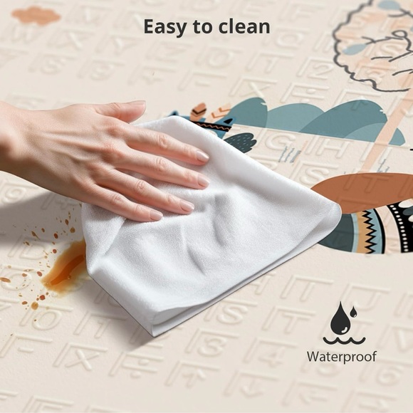 Baby Play Mat, 59" X59 " Extra Large Foldable Baby Mat for Playtime & Tummy Time - Picture 5 of 9